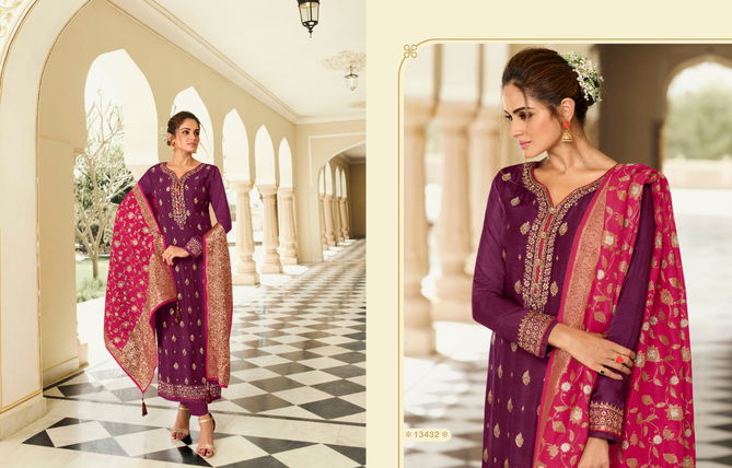 Kainaat By Zisa Dola Jacquard Embroidery Designer Salwar Suits Wholesale Online
